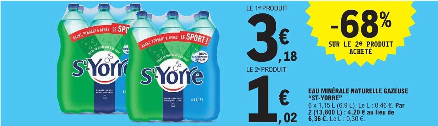 Eau minérale naturelle gazeuse "St-Yorre"