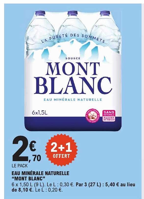Eau minérale naturelle "Mont Blanc"