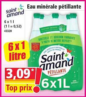 Eau minérale pétillante