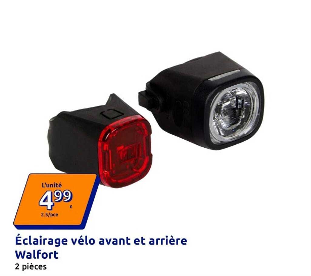 Éclairage vélo avant et arrière Walfort