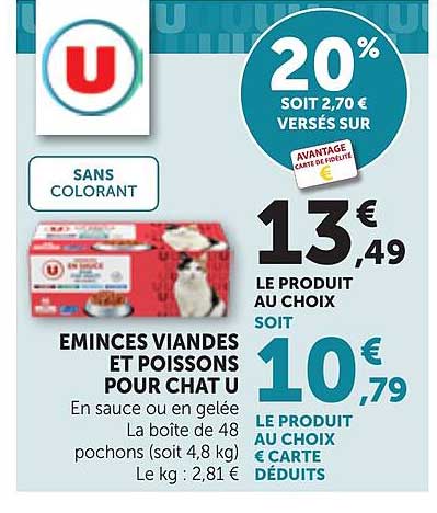 EMICES VIANDES ET POISSONS POUR CHAT U