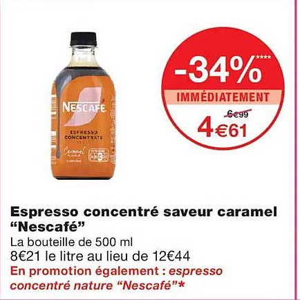 Espresso concentré saveur caramel “Nescafé”
