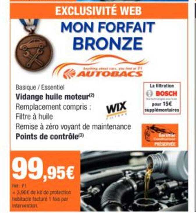 EXCLUSIVITÉ WEB MON FORFAIT BRONZE