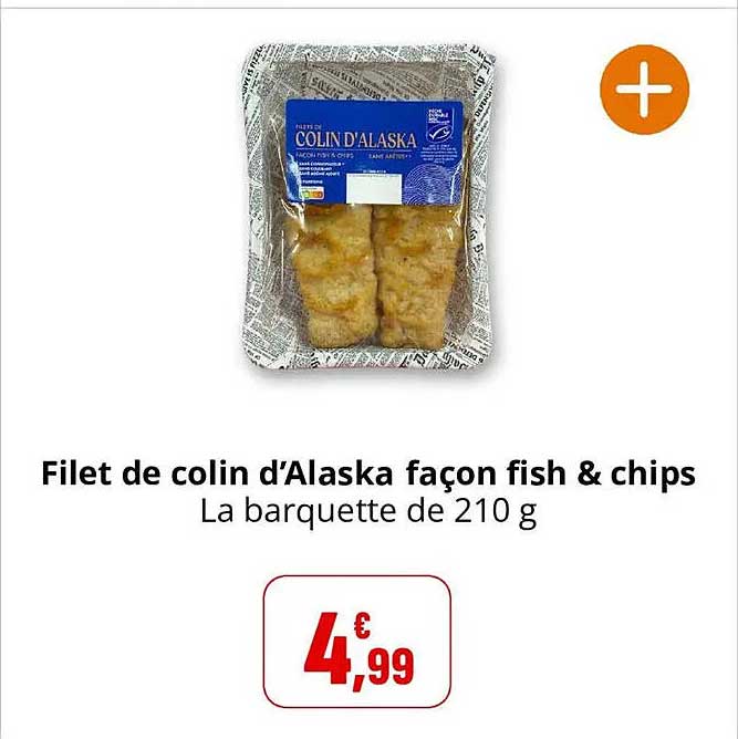 Filet de colin d'Alaska façon fish & chips