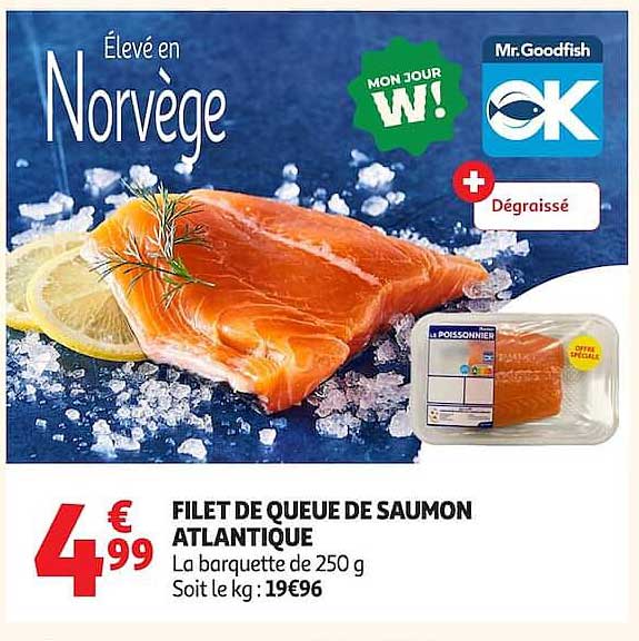 FILET DE QUEUE DE SAUMON ATLANTIQUE