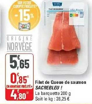Filet de Queue de saumon SACREBLEU !