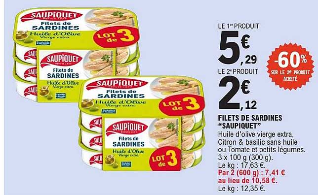 FILETS DE SARDINES “SAUPIQUET”