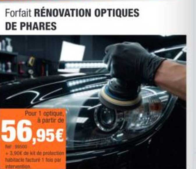Forfait RÉNOVATION OPTIQUES DE PHARES