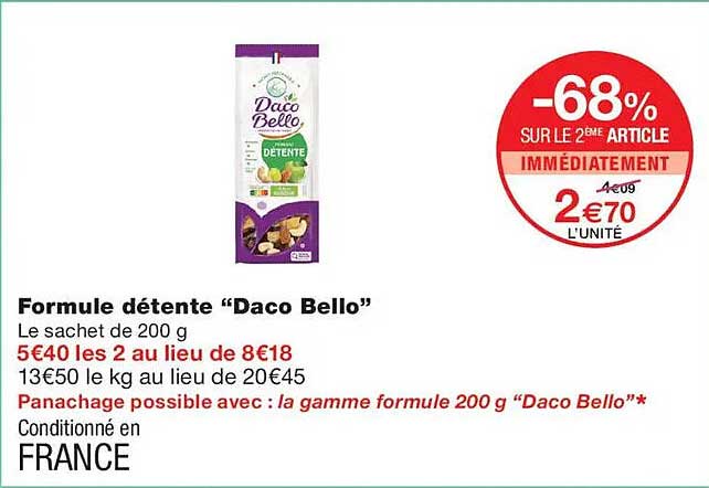 Formule détente “Daco Bello”