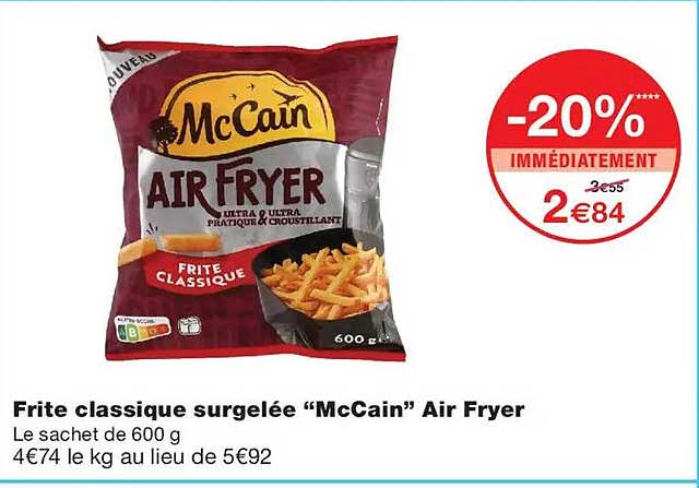 Frite classique surgelée “McCain” Air Fryer
