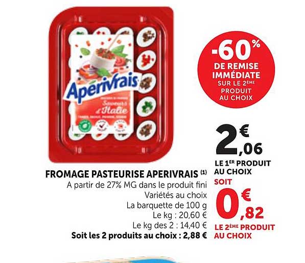 FROMAGE PASTEURISE APERIVRAIS