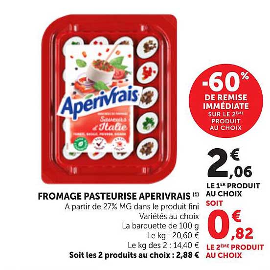 FROMAGE PASTEURISE APERIVRAIS