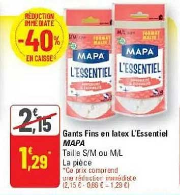 Gants Fins en latex L'Essentiel MAPA