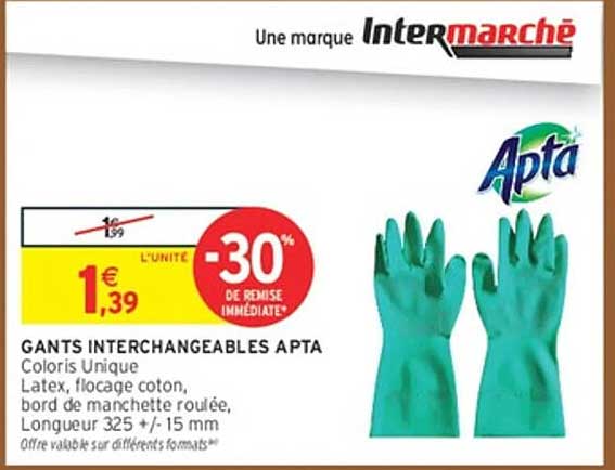GANTS INTERCHANGEABLES APTA