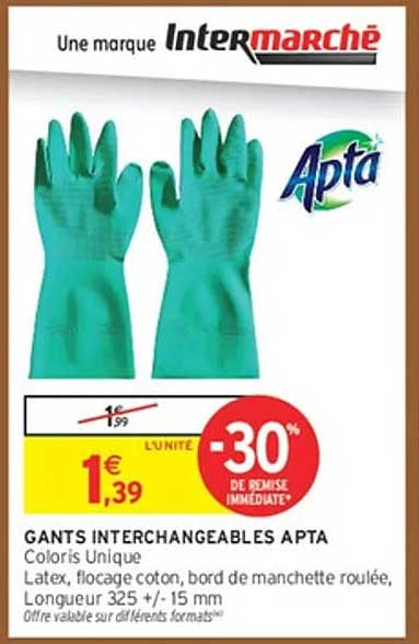 GANTS INTERCHANGEABLES APTA
