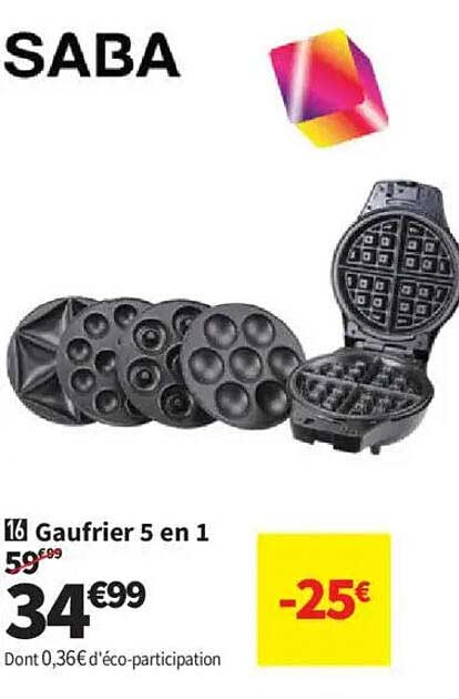 Gaufrier 5 en 1