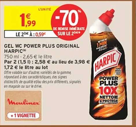 GEL WC POWER PLUS ORIGINAL HARPIC