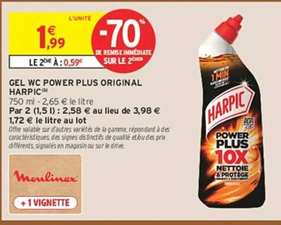 GEL WC POWER PLUS ORIGINAL HARPIC