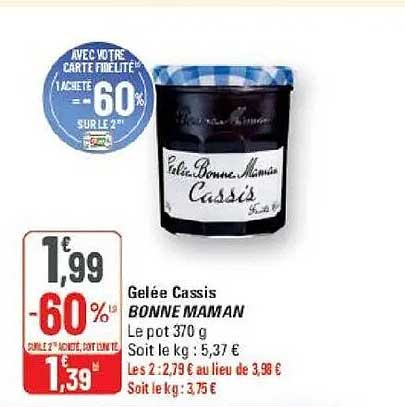Gelée Cassis BONNE MAMAN