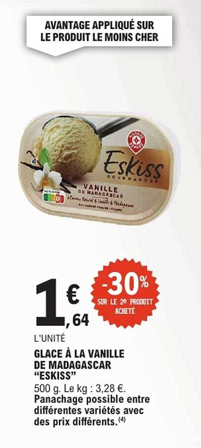 GLACE À LA VANILLE DE MADAGASCAR “ESKISS”