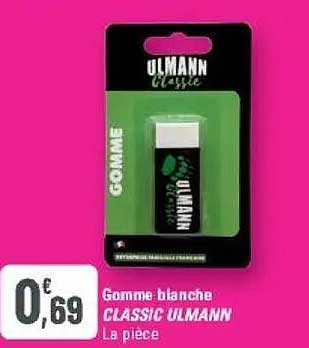 Gomme blanche CLASSIC ULMANN La pièce