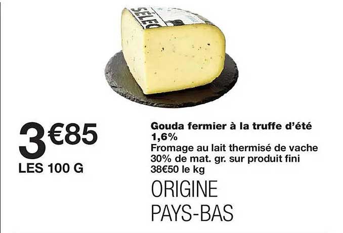 Gouda fermier à la truffe d'été 1,6%