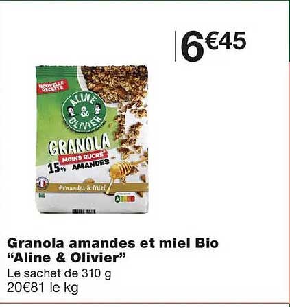 Granola amandes et miel Bio “Aline & Olivier”