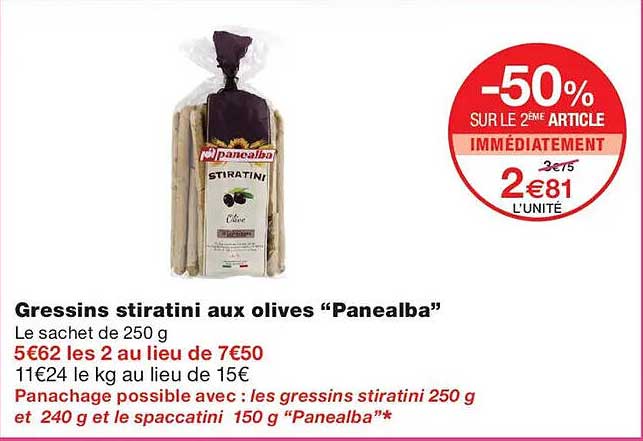 Gressins stiratini aux olives “Panealba”