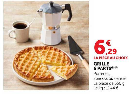 GRILLE 6 PARTS (5)(F) Pommes, abricots ou cerises