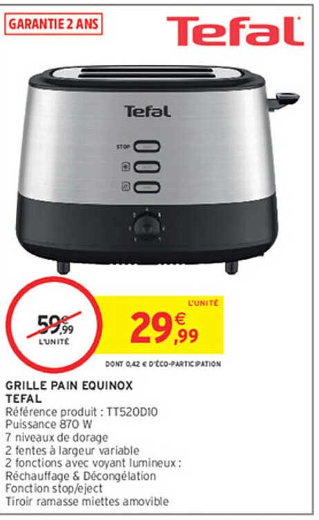GRILLE PAIN EQUINOX TEFAL
