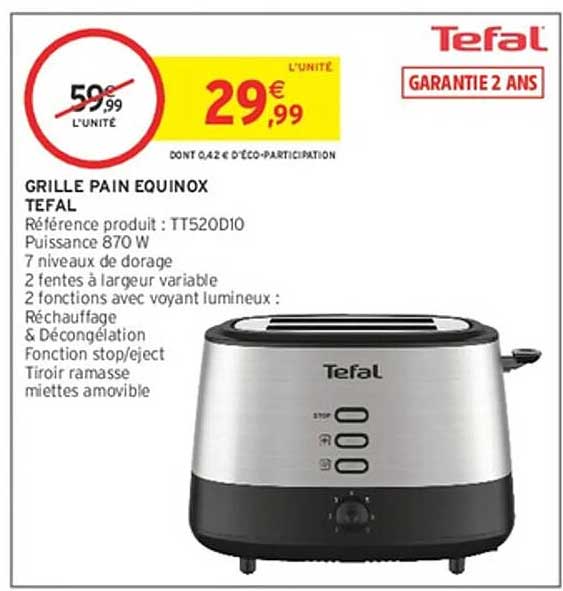 GRILLE PAIN EQUINOX TEFAL
