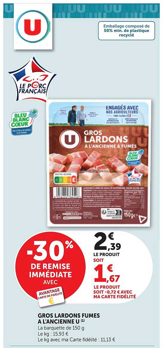 GROS LARDONS FUMÉS À L'ANCIENNE U