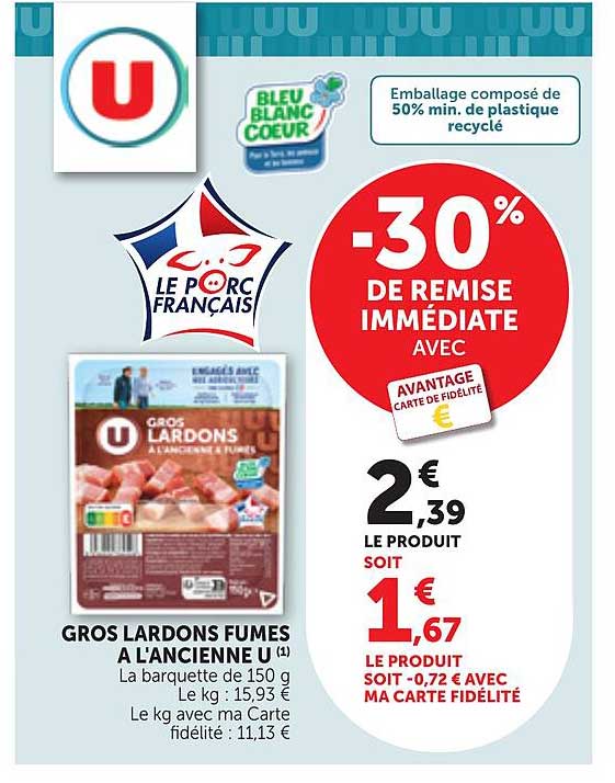 GROS LARDONS FUMÉS À L'ANCIENNE U