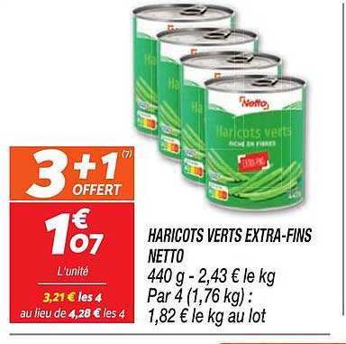 HARICOTS VERTS EXTRA-FINS NETTO