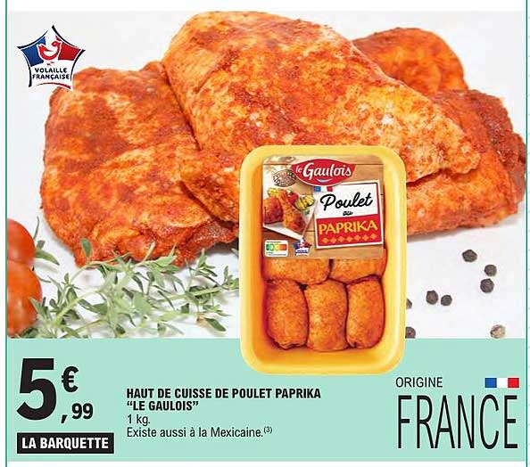 HAUT DE CUISSE DE POULET PAPRIKA “LE GAULOIS”