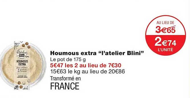 Houmous extra “l’atelier Blini”