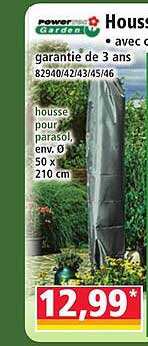 Housse pour parasol, env. Ø 50 x 210 cm