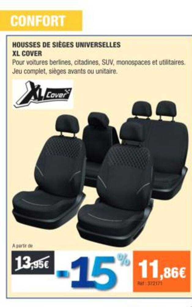 HOUSSES DE SIÈGES UNIVERSELLES XL COVER