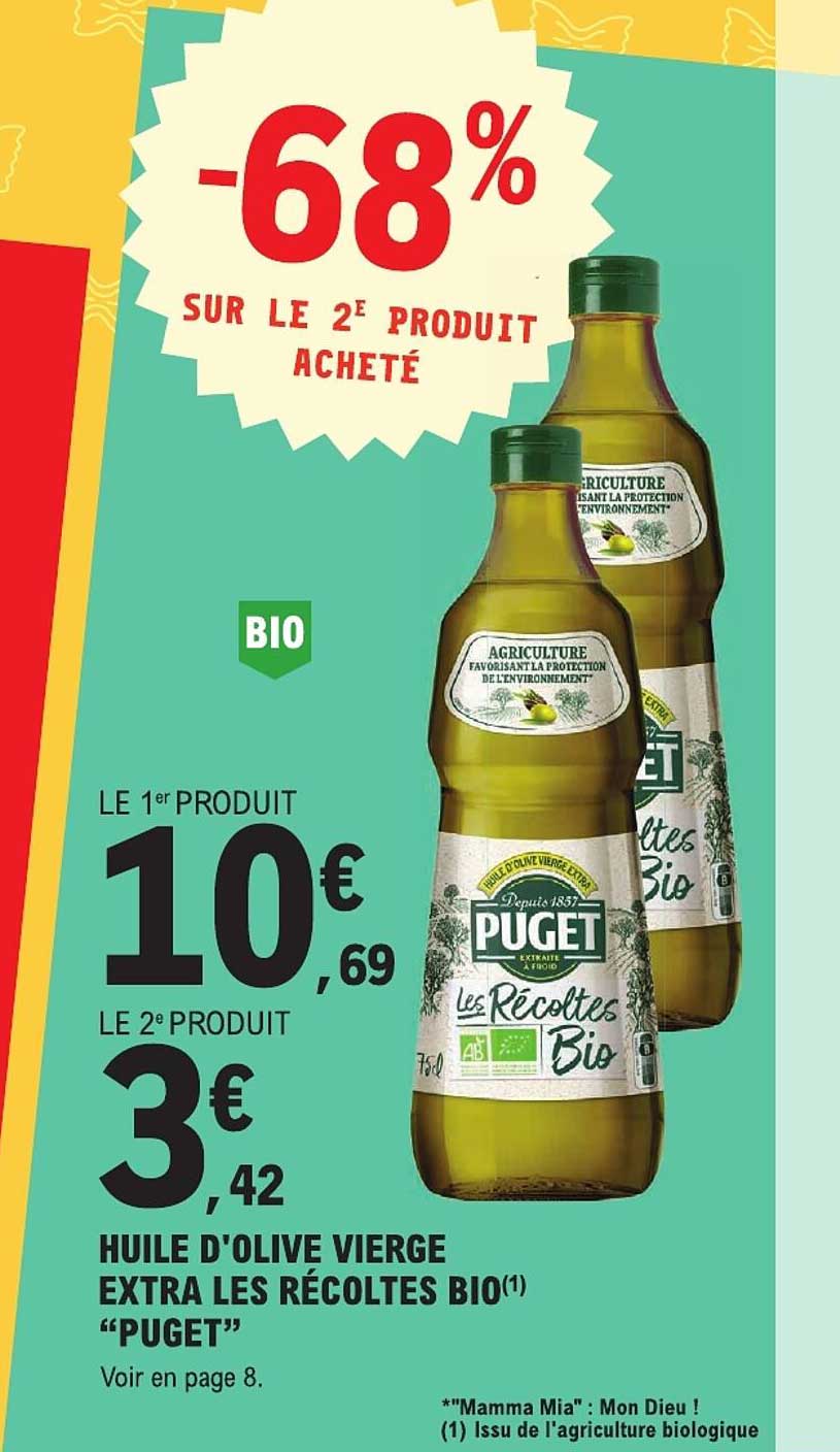 HUILE D'OLIVE VIERGE EXTRA LES RÉCOLTES BIO(1) “PUGET”