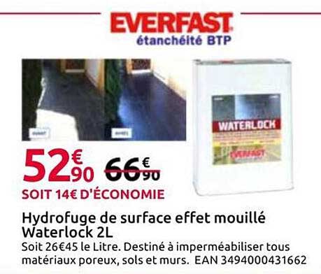 Hydrofuge de surface effet mouillé Waterlock 2L