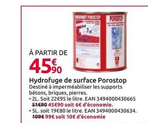 Hydrofuge de surface Porostop