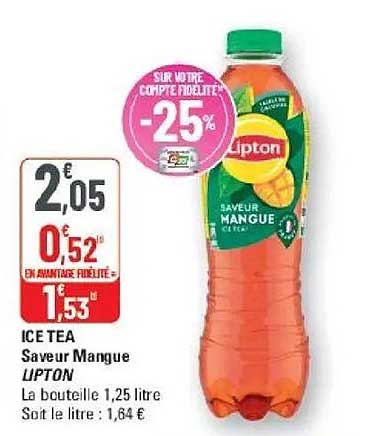 ICE TEA Saveur Mangue LIPTON