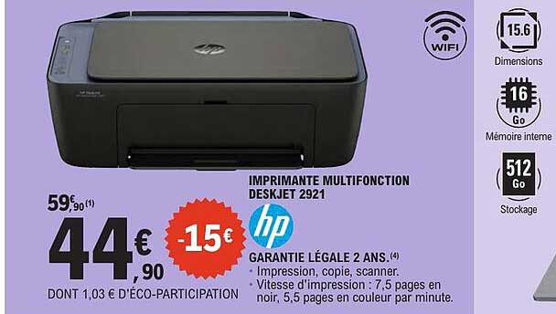 IMPRIMANTE MULTIFONCTION DESKJET 2921