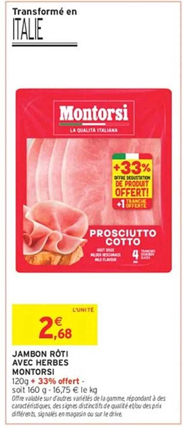 JAMBON RÔTI AVEC HERBES MONTORSI