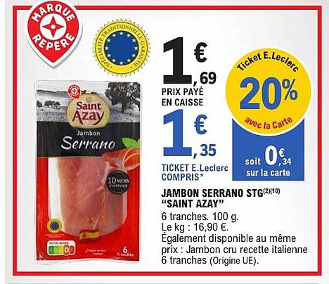 JAMBON SERRANO STG “SAINT AZAY”