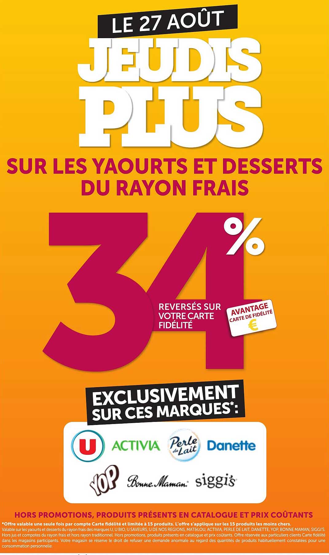 JEUDIS PLUS SUR LES YAOURTS ET DESSERTS DU RAYON FRAIS
