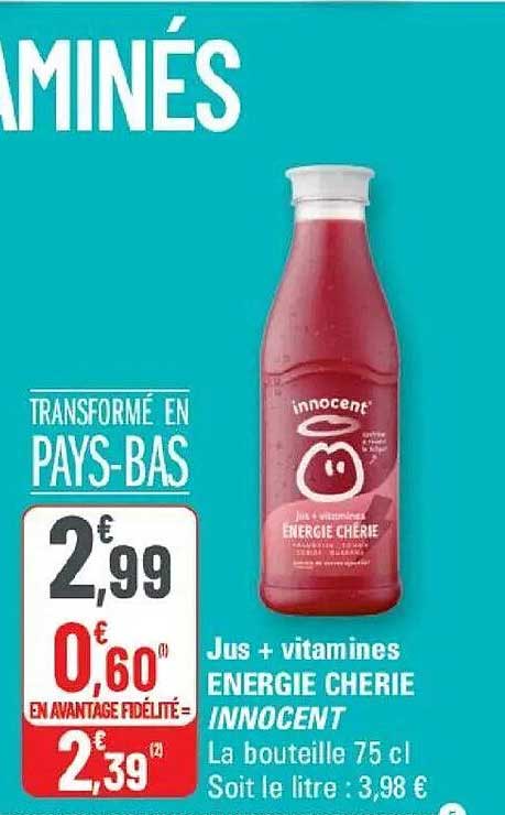 Jus + vitamines ENERGIE CHERIE INNOCENT