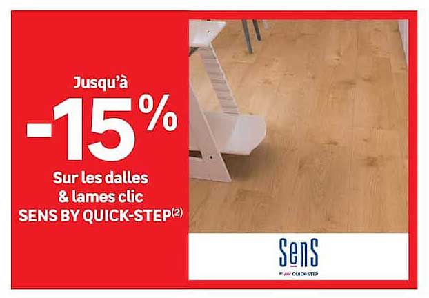 Jusqu'à -15% Sur les dalles & lames clic SENS BY QUICK-STEP(2)