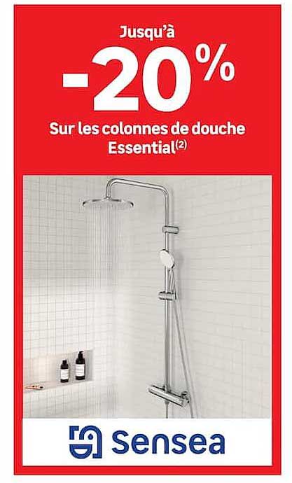 Jusqu’à -20% Sur les colonnes de douche Essential(2) Sensea