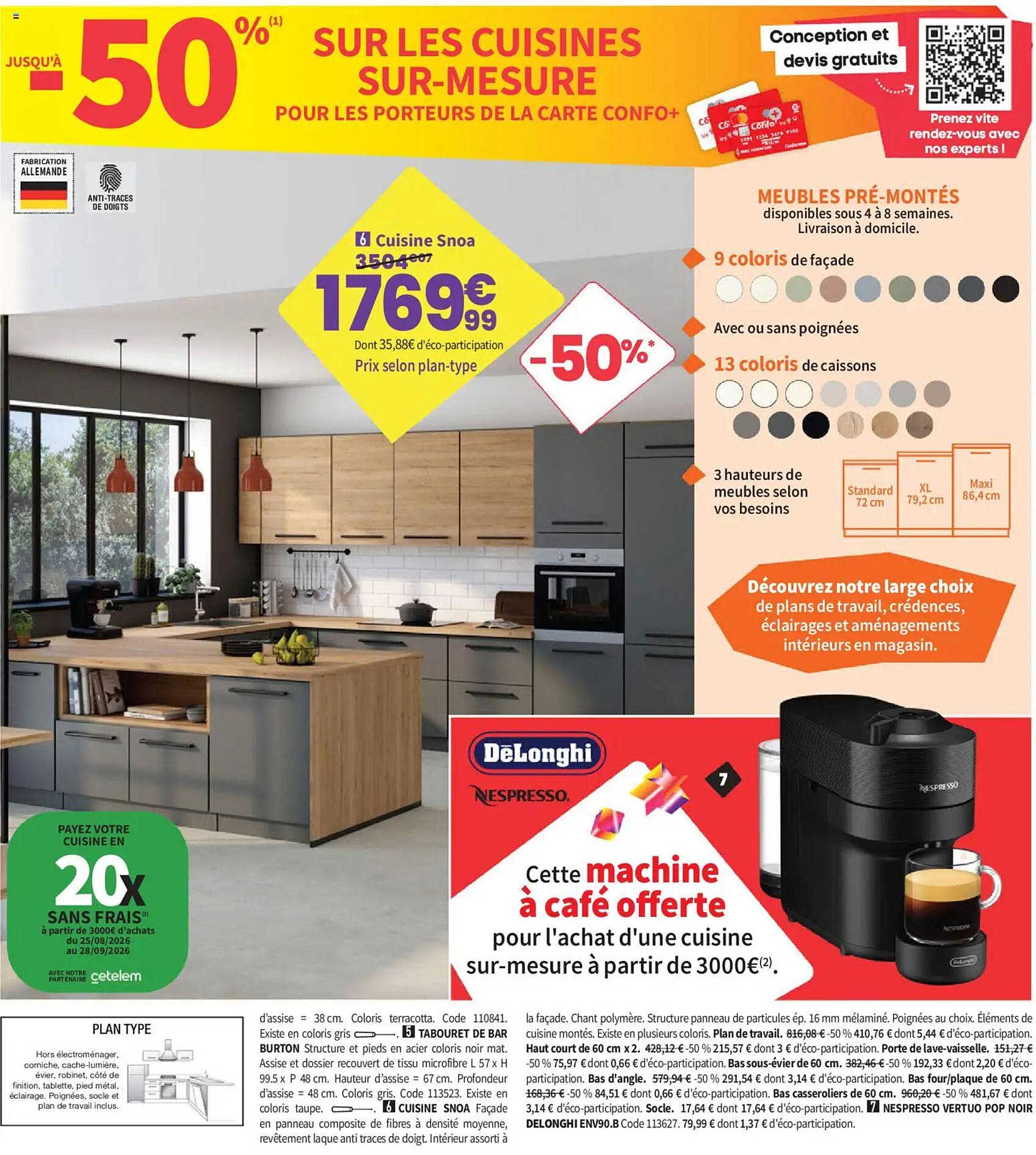 JUSQU'À -50% SUR LES CUISINES SUR-MESURE